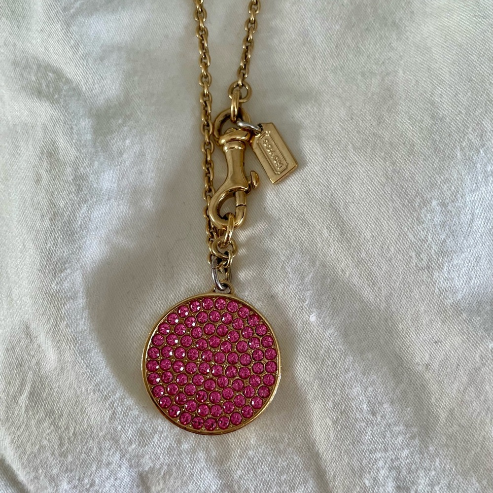 Vintage Pink Swarovski Coach Necklace